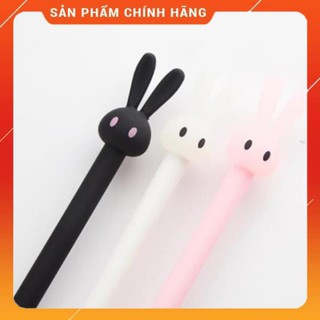 [Sale 1K] Bút Cute Hình Thỏ Ngộ Nghĩnh Đáng Yêu - Bút Cute Thỏ Trắng Mực Đen Chống Nhòe Chống Tắc Mực