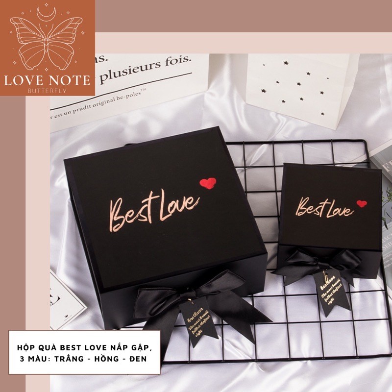 Hộp quà Best Love nắp gập - tặng sinh nhật, valentine 14/2, 8/3 20/10, giáng sinh, noel | BigBuy360 - bigbuy360.vn