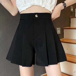 Quần đùi nữ cạp cao xếp ly