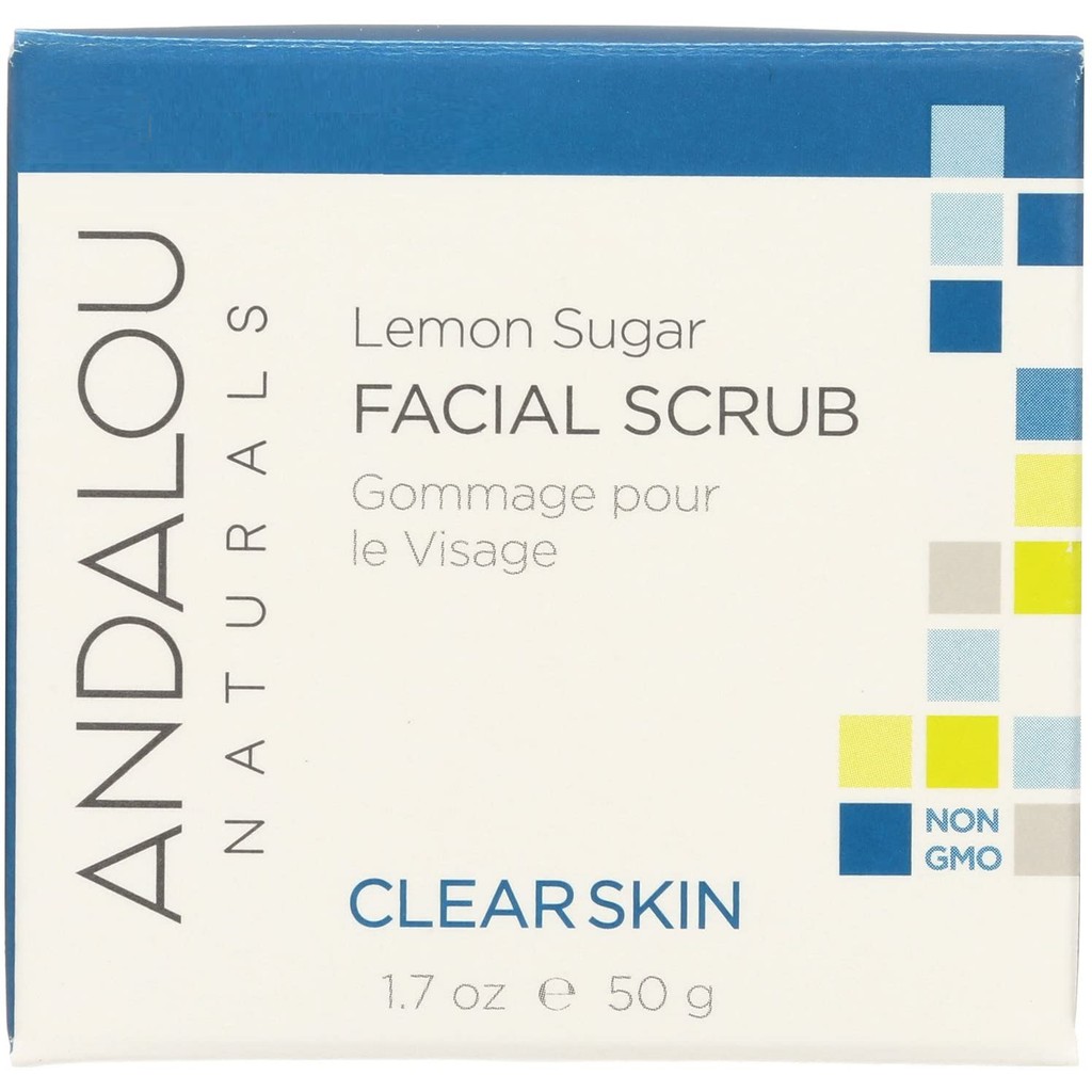 Andalou Naturals TẨY TẾ BÀO LEMON SUGAR FACIAL SCRUB dành cho da dầu