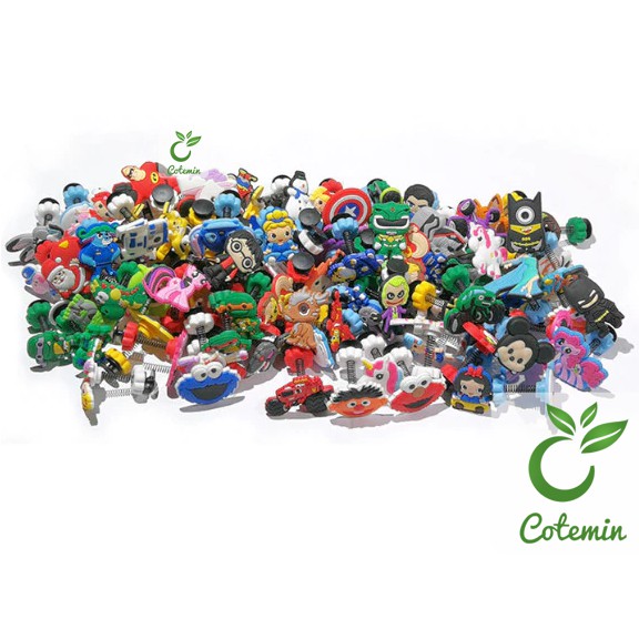 Nút cài dép Sticker Jibbitz Charm 3D LÒ XO cho sục bít đầu Crocs Duet Crocband Baya Bayaband | BigBuy360 - bigbuy360.vn