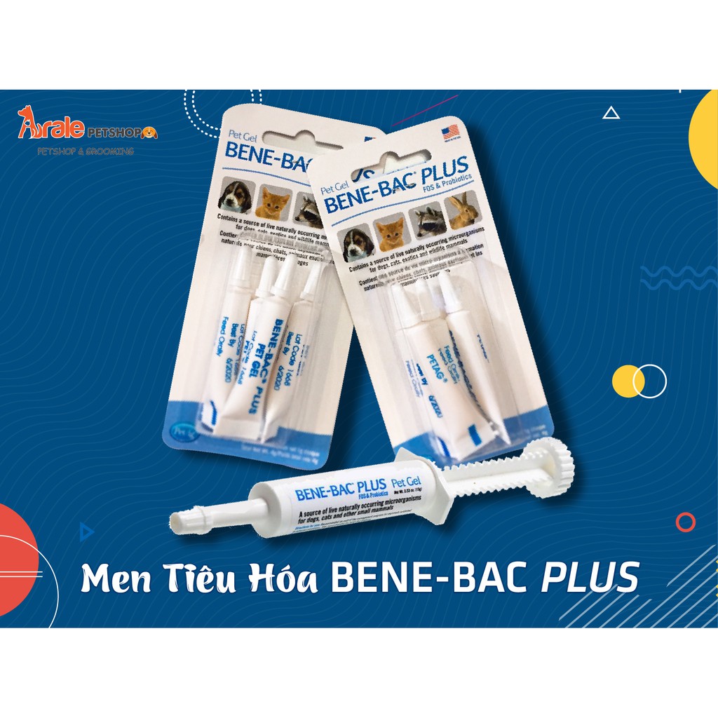 Bộ 2 Men tiêu hóa Bene-Bac Plus cho chó mèo hàng chuẩn Mỹ -UTL