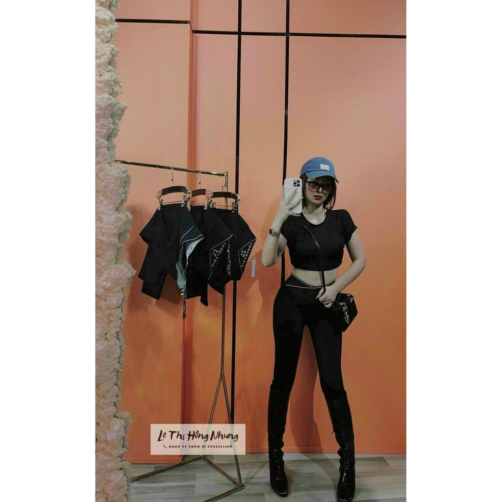 Quần nâng mông legging dài ôm dáng in chữ sau loại đẹp có kèm hộp Ly