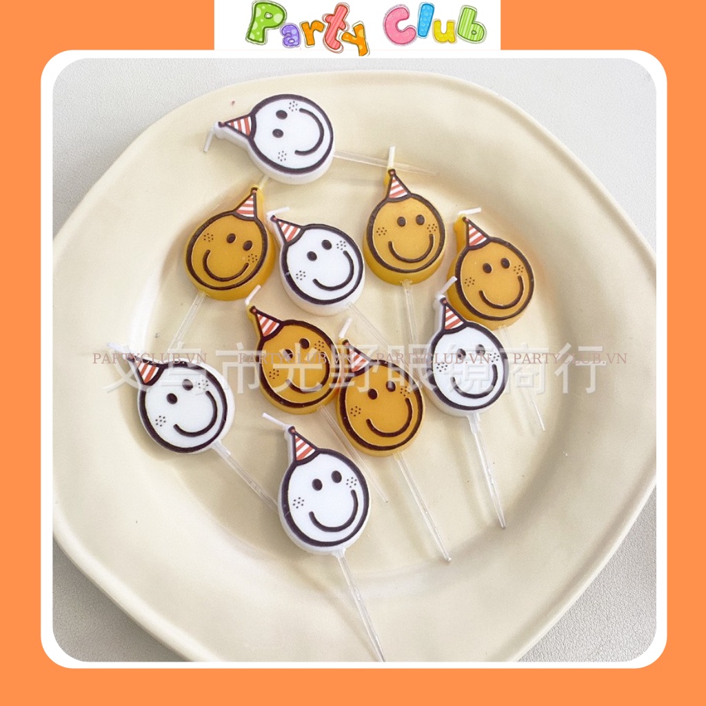 Nến trang trí bánh kem sinh nhật hình mặt cười