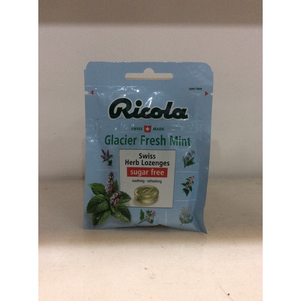 kẹo ngậm ho thảo mộc không đường rill(ricola-Glacier fresh mint) 17.5g