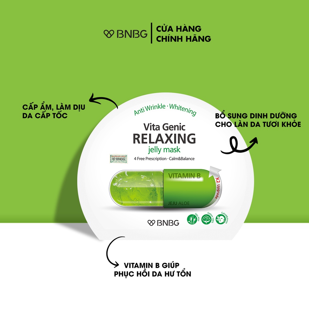 Combo 10 Mặt Nạ Phục Hồi Da Nhanh Chóng BNBG Relaxing 30ml/miếng