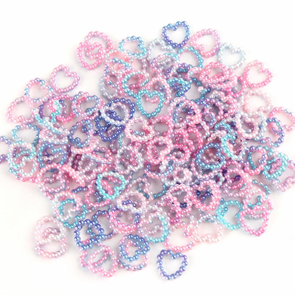 Ốp Lưng Phẳng In Hình Trái Tim Cho Điện Thoại|Set 120 Phụ Kiện Trang Trí Móng Tay / Điện Thoại / Thẻ / Đồ Trang Sức Tiện Dụng