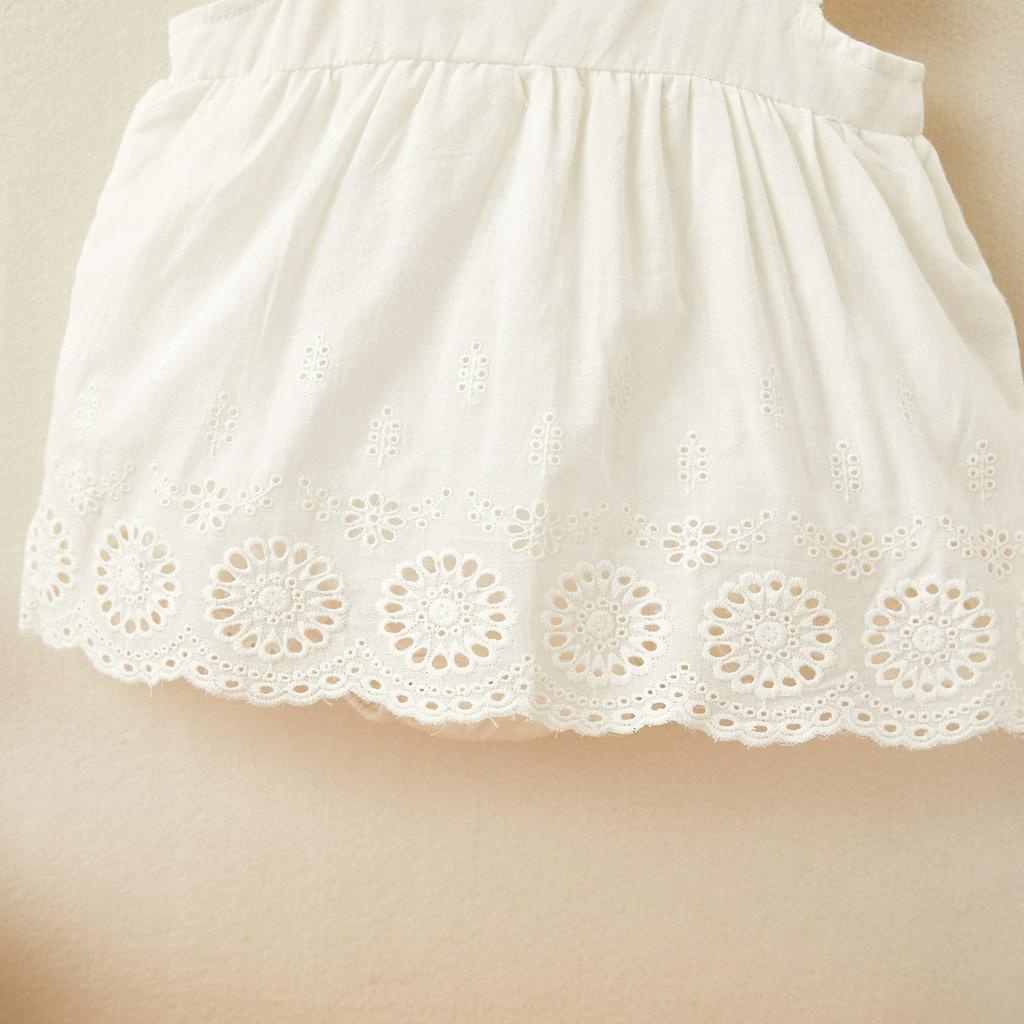 Đầm cánh tiên phối ren kèm mũ đội thời trang xinh xắn cho bé gái