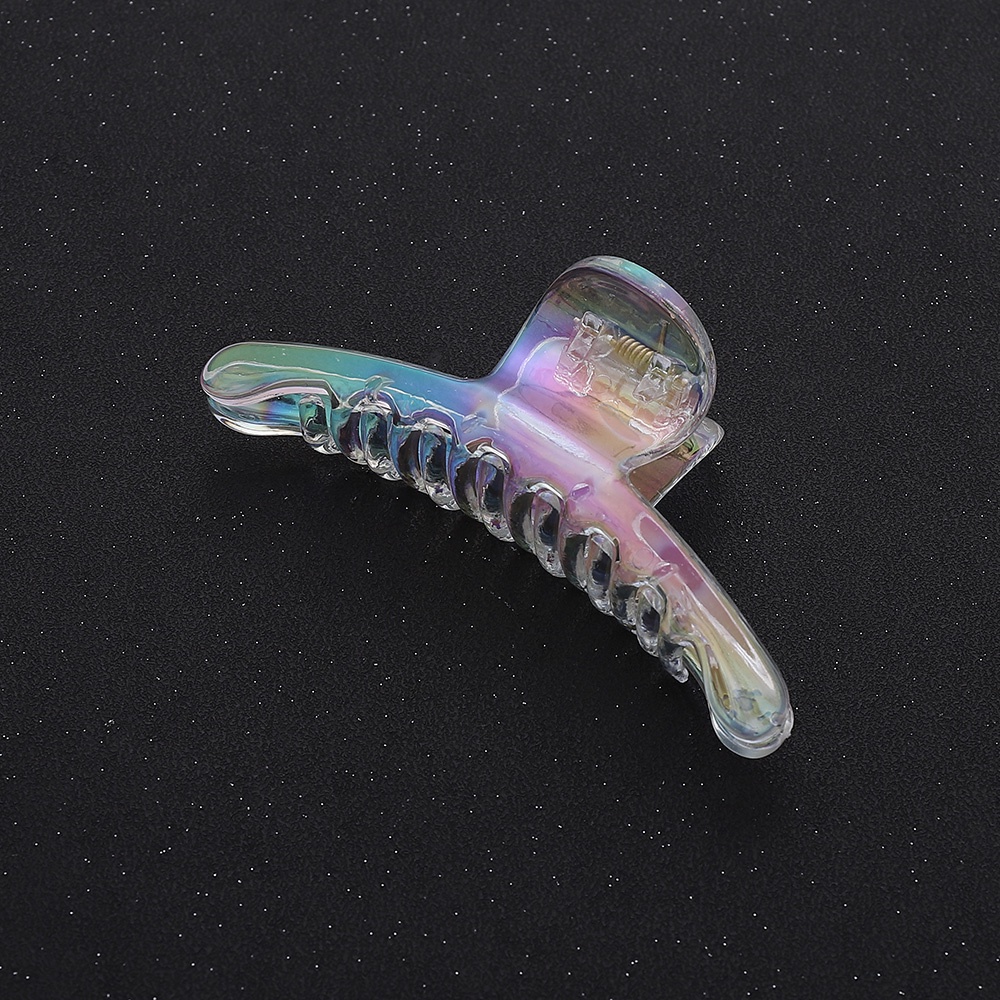 Kẹp Tóc Càng Cua Bằng Nhựa Resin Màu Laser Phong Cách Hàn Quốc Dành Cho Nữ