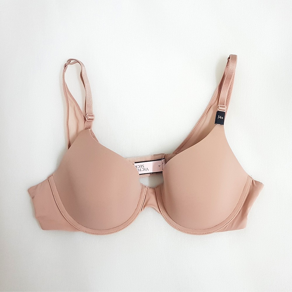 Áo lót Victoria's Secret US Uplift demi màu hồng da trơn mịn có gọng mút mỏng size 34B/C75