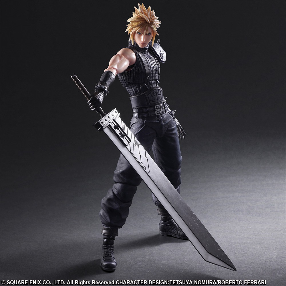 CAO 26 CM 🌟GIÁ SIÊU RẺ 🌟MÔ HÌNH PLAY ARTS KAI CLOUD STRIFE VER 2 FINAL FANTASY 7 REMAKE MÔ HÌNH NHÂN VẬT