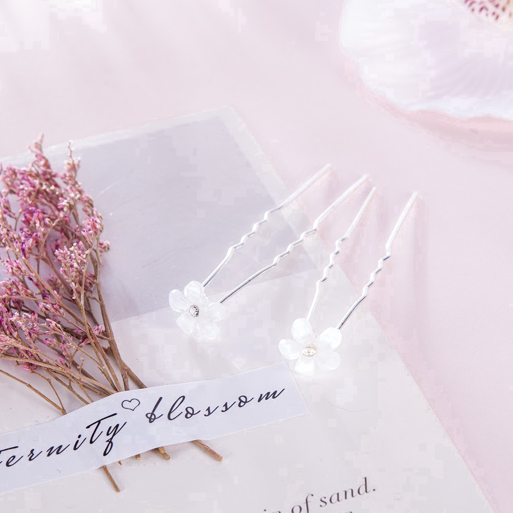 Bộ 5 cái kim trâm cài tóc hình hoa cho cô dâu