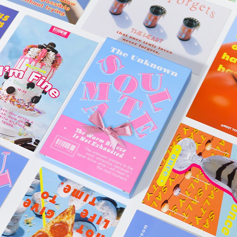 Set 30 Tấm Thẻ Bưu Thiếp Tự Nhiên Sáng Tạo Phong Cách Hàn Quốc Dành Cho Học Sinh