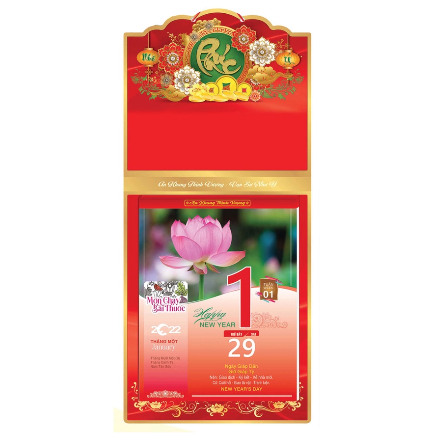 Lịch Treo Tường 52 Tuần 2022 - Món Chay 24
