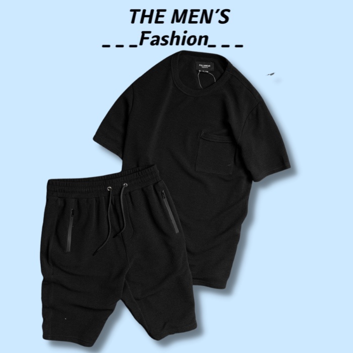 Bộ thun cotton nam THE MEN cao cấp, Đồ bộ nam mặc hè nhẹ mát - BH23