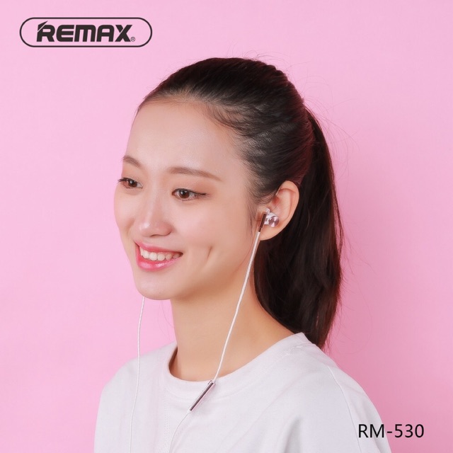 Tai nghe nhét tai remax RM-530 dòng tai Hifi chất lượng cao có mic dong siêu chất chính hãng