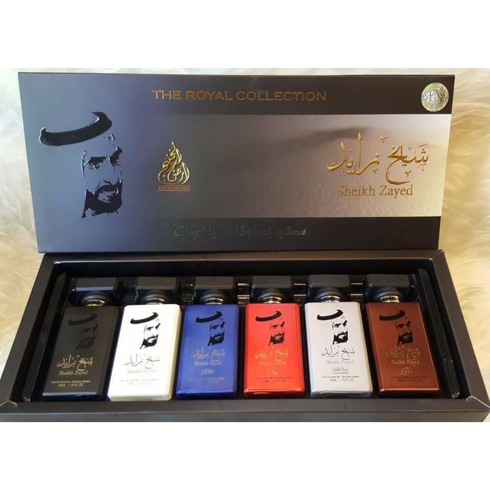 Set 6 Chai Nước hoa Mùi Hương Nam Tính Dubai Sheikh Zayed chuẩn Auth🔰♨️
