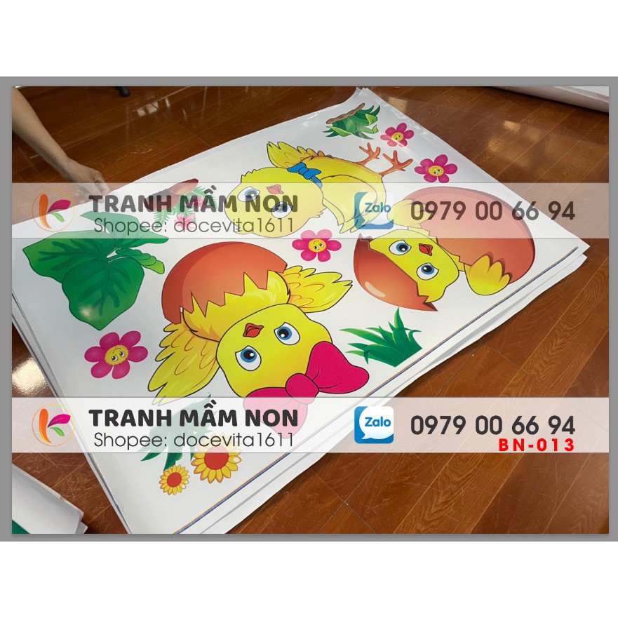 Decal mầm non- BẢNG BÉ NGOAN -2 khổ to 127x80