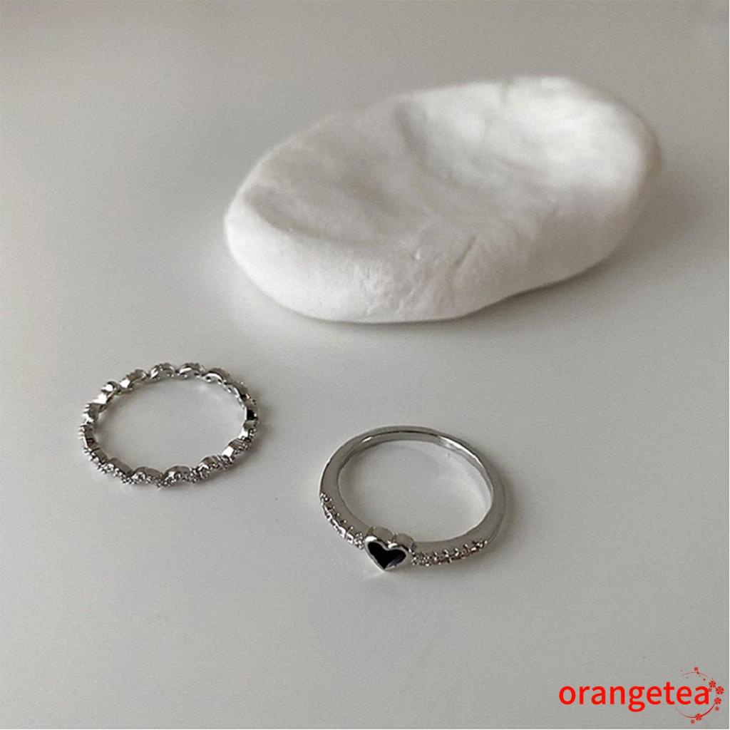 Nhẫn đeo ngón trỏ đính đá zircon màu đen thiết kế cá tính thời trang cho nữ
