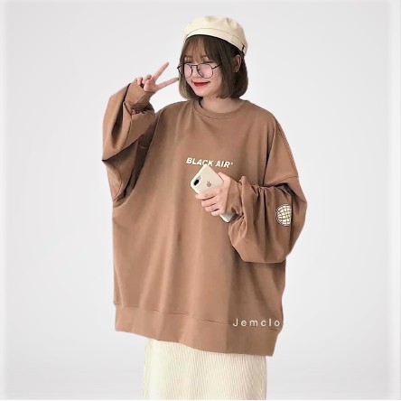 Áo nỉ sweater Blackair tay phồng Shynstores - áo nỉ da cá dài tay vải đẹp freeship | BigBuy360 - bigbuy360.vn