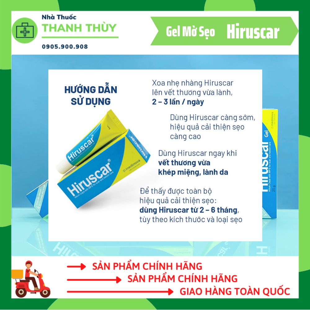 🅼🅰🅳🅴 🅸🅽 🆂🆆🅸🆃🆉🅴🆁🅻🅰🅽🅳 HIRUSCAR  Gel Cải Thiện Sẹo Vừa, Sẹo Lõm, Sẹo Thâm