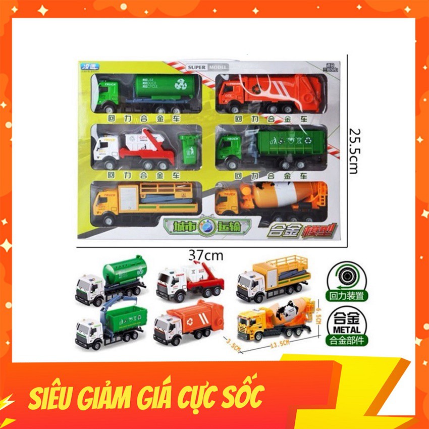 Đồ Chơi Xe Chở Rác Bằng Sắt Chất Liệu Hợp Kim Siêu Bền, Thiết kế Thông Minh, Đẹp Mắt, Chạy Đà Cót Cao Cấp