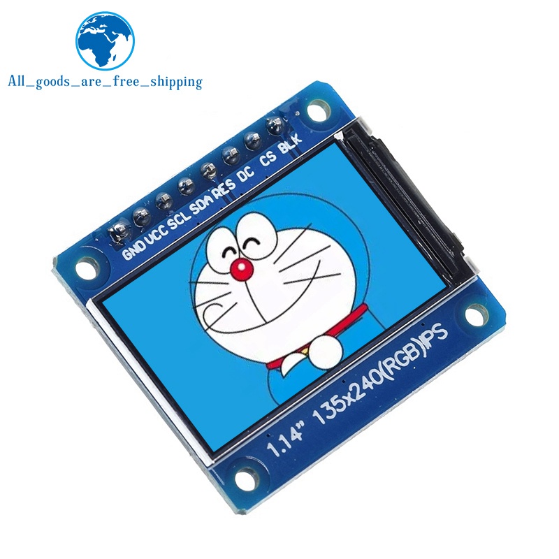 1 Màn Hình TFT Màu Sắc HD IPS 1.14 inch 3.3V 8PIN ST7789 IC 135*240