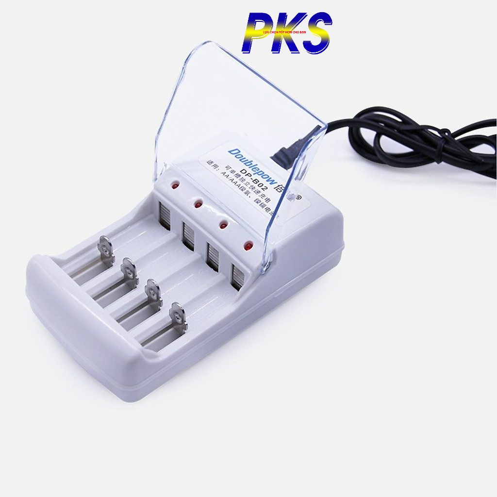Bộ Sạc Pin Cho Pin Tiểu Sạc AA và AAA Doublepow Cao Cấp DP B02