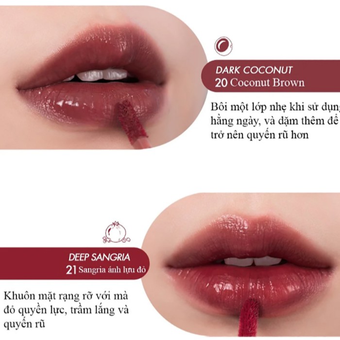 Son bóng mọng môi lâu trôi Romand Juicy Lasting Tint Ripe Fruit (Màu #18 đến #21) | BigBuy360 - bigbuy360.vn