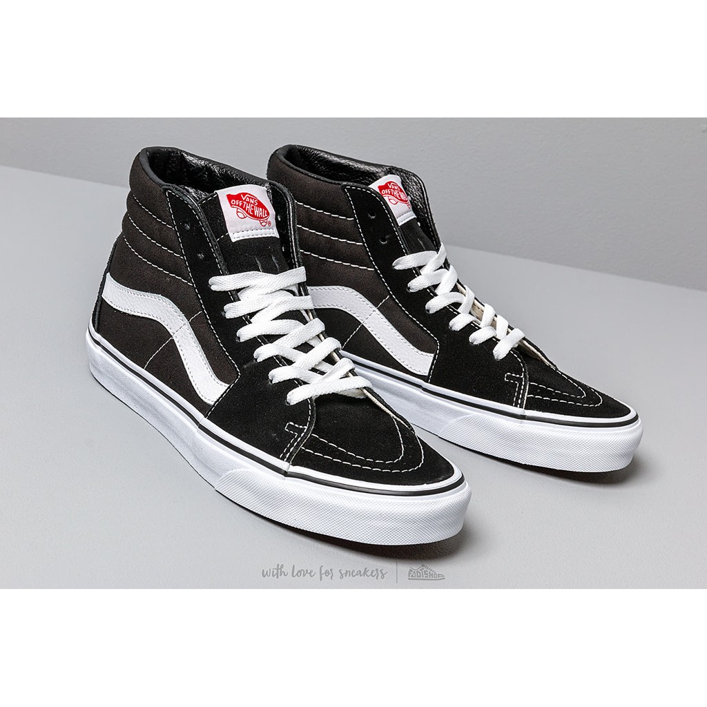 Giày Vans Chính Hãng Sk8 Hi Classic Black/White