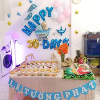 Set bóng trang trí đầy tháng em bé MS115
