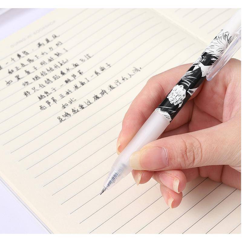 Set 6 bút bi mực đen hình anime Jujutsu Kaisen Gojo Satoru 0.5mm