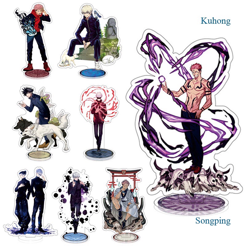 Mô hình nhân vật hoạt hình Anime Jujutsu Kaisen Gojo Satoru Fushiguro Megumi bằng acrylic có giá đỡ