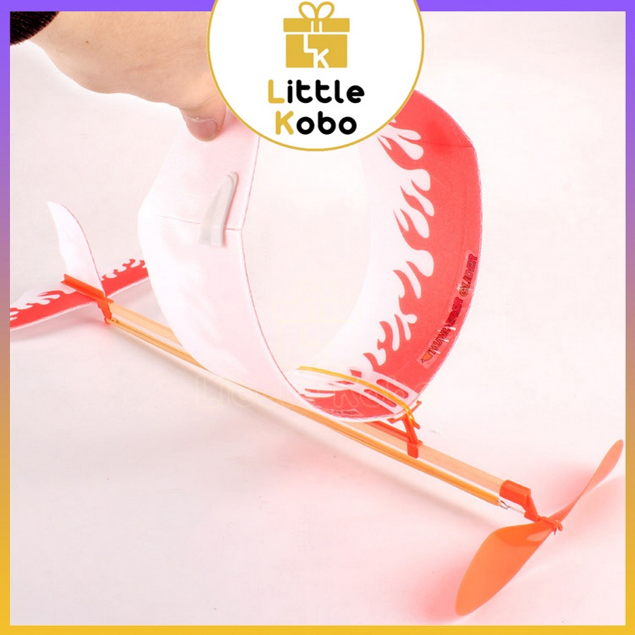 Máy Bay Dây Thun Cỡ Lớn Đồ Chơi Ngoài Trời Máy Bay Xốp Ném Tay