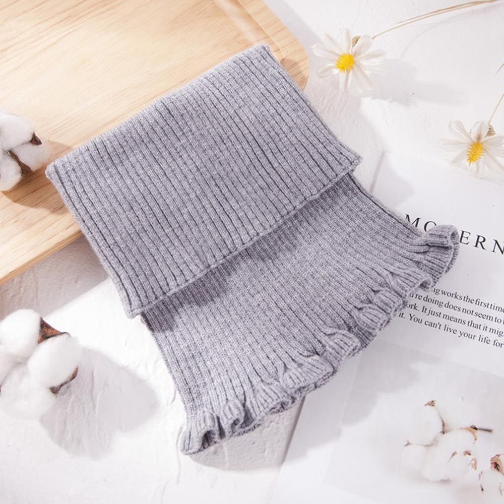Cổ áo giả choàng cổ tháo rời được dệt kim len ấm áp thanh lịch thời trang thu đông đơn giản dành cho nữ
