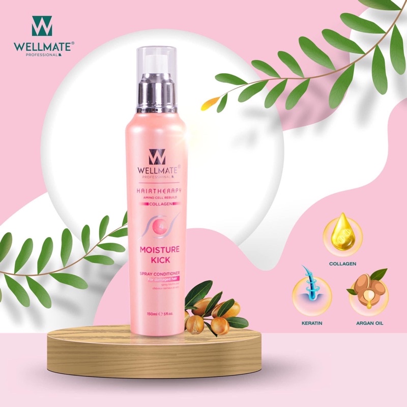 Xịt dưỡng tóc phục hồi siêu mượt Vitamin Wellmate 150ml