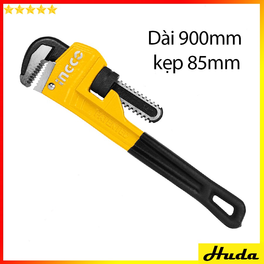 Mỏ lết răng 36 inch (900mm) độ kẹp 85mm Total Ingco siêu cứng vặn mở bulong đai ốc sửa chữa cơ khí ống nước máy móc 1234