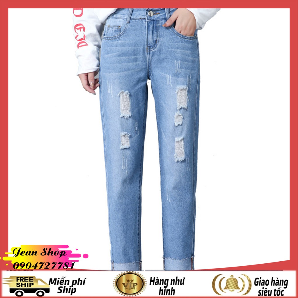 Quần bò nữ Ullzang FREE SHIP Quần jean nữ Quảng Châu cao cấp giá rẻ-Quần bò nữ cạp cao mẫu mới nhất Q38