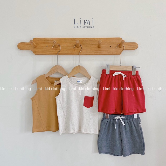 Bộ thun ba lỗ phối túi màu