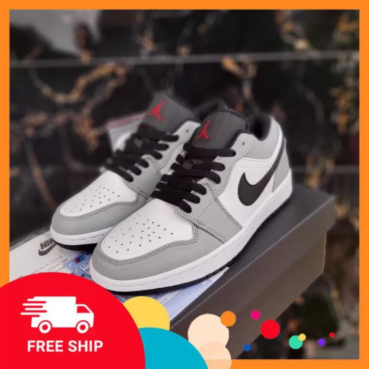 [FREESHIP- BẢO HÀNH 12 THÁNG] GIÀY THỂ THAO NAM NỮ JD XÁM CHỈ ĐỎ THẤP CỔ HOT TREND FULL BOX BILL