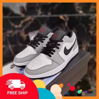 [FREESHIP- BẢO HÀNH 12 THÁNG] GIÀY THỂ THAO NAM NỮ JD XÁM CHỈ ĐỎ THẤP CỔ HOT TREND FULL BOX BILL