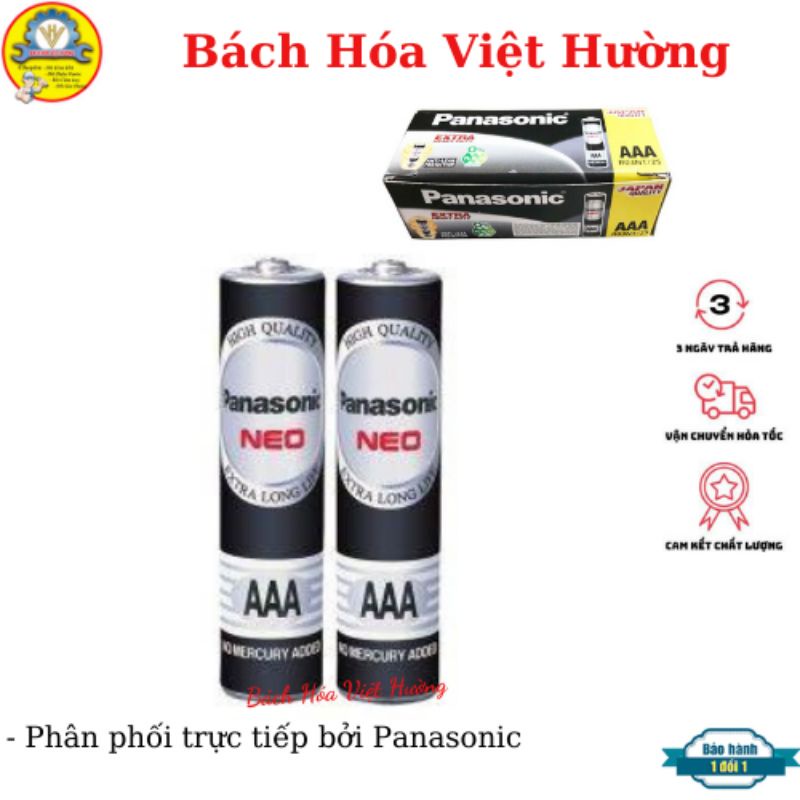 Pin AAA 1,5V Panasonic R03NT/2S, pin khô- Hàng chính hãng