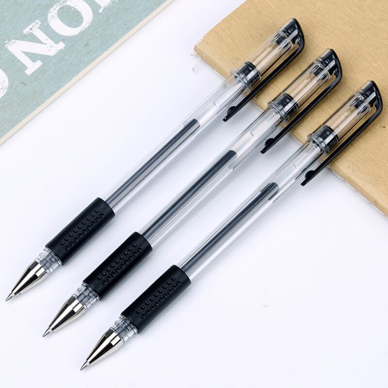 Combo 3 Bút Bi Nước Văn Phòng 0.5mm Mực Đều, Nét Chữ Đẹp Đủ Màu Xanh, Đỏ, Đen