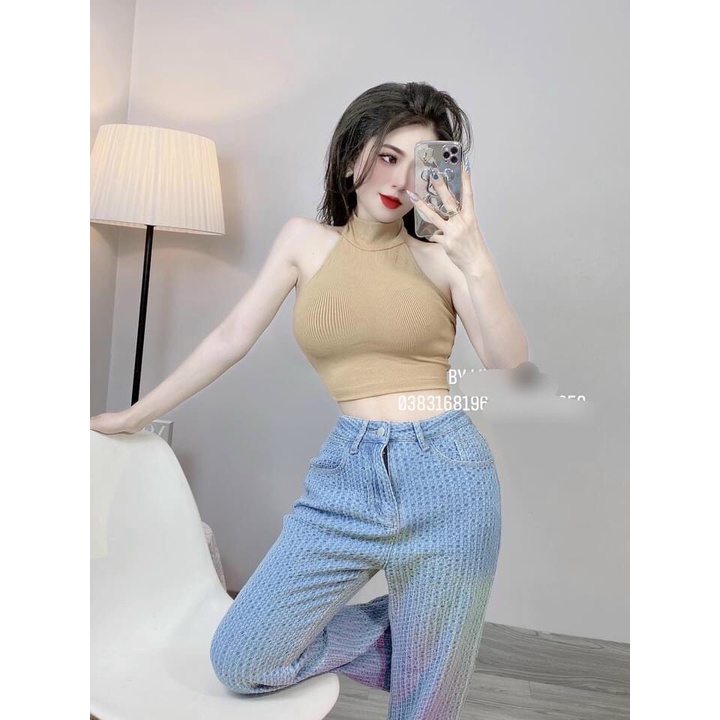 Áo yếm hở lưng cúc ngọc