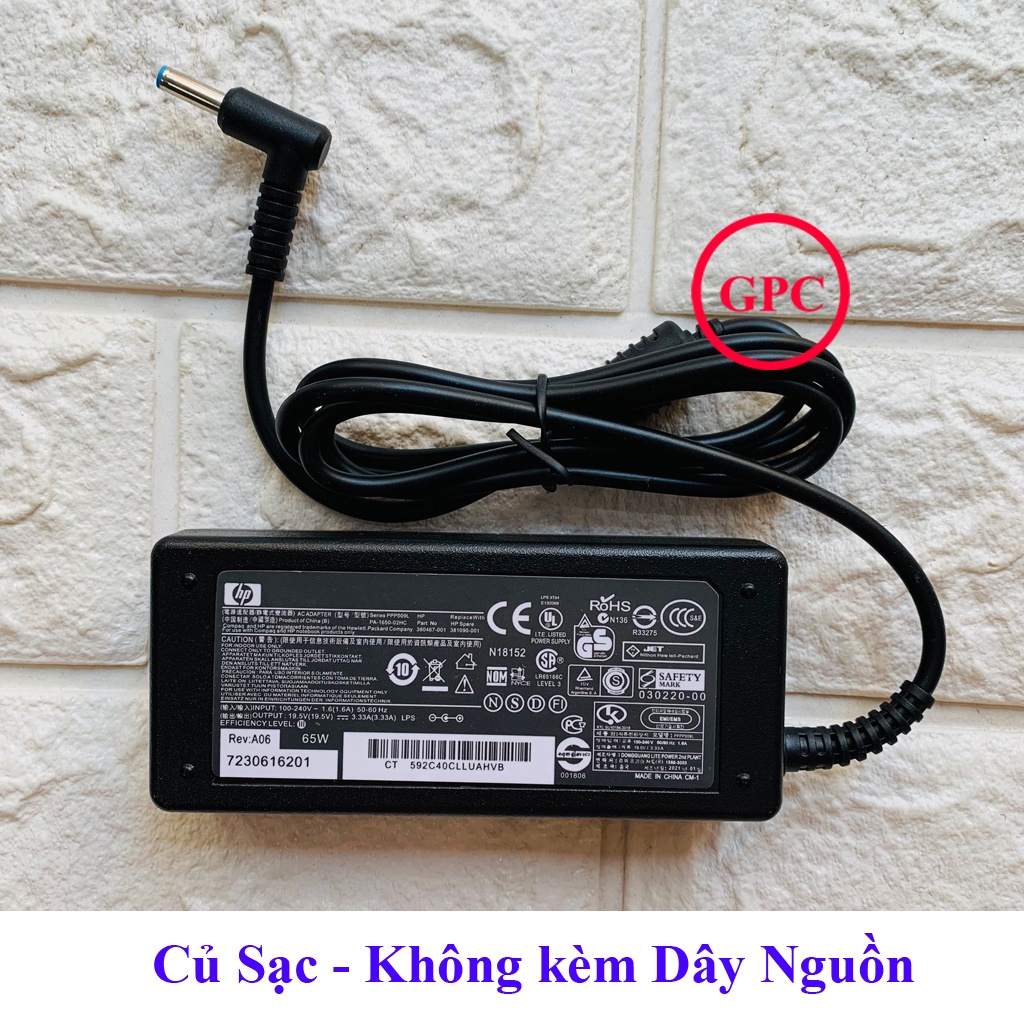 Sạc laptop HP 3,33 chân kim nhỏ  - bảo hành 12 tháng | FREE SHIP ĐƠN TỪ 50K