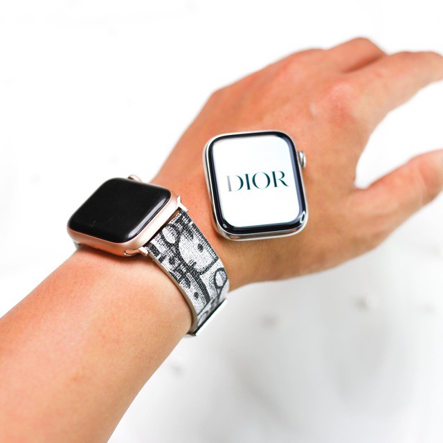 Dây đeo Dior đồng hồ thông minh Apple Watch series 1 2 3 4 5 6 đủ size 38mm 40mm 42mm 44mm