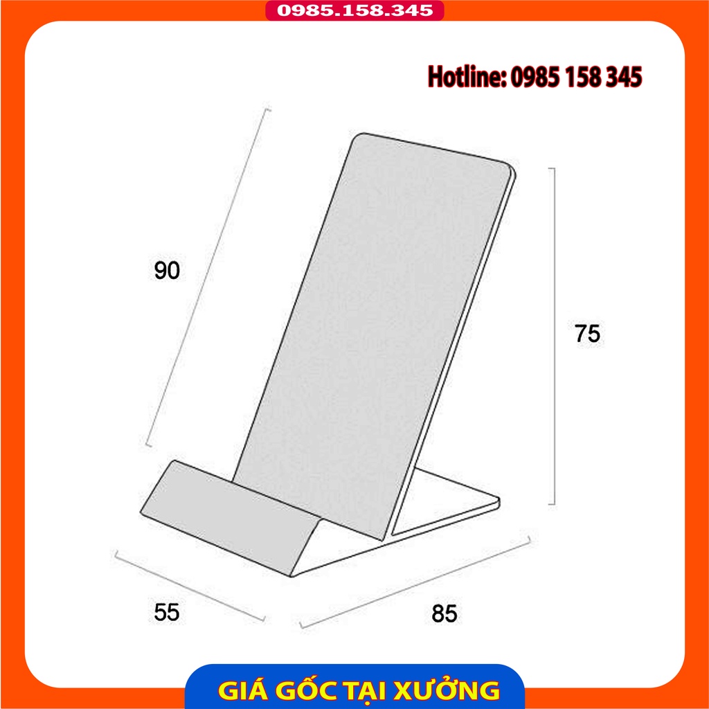 Đế mica bày điện thoại/ giá đỡ/kệ mica để sản phẩm, máy tính bảng mẫu HK1
