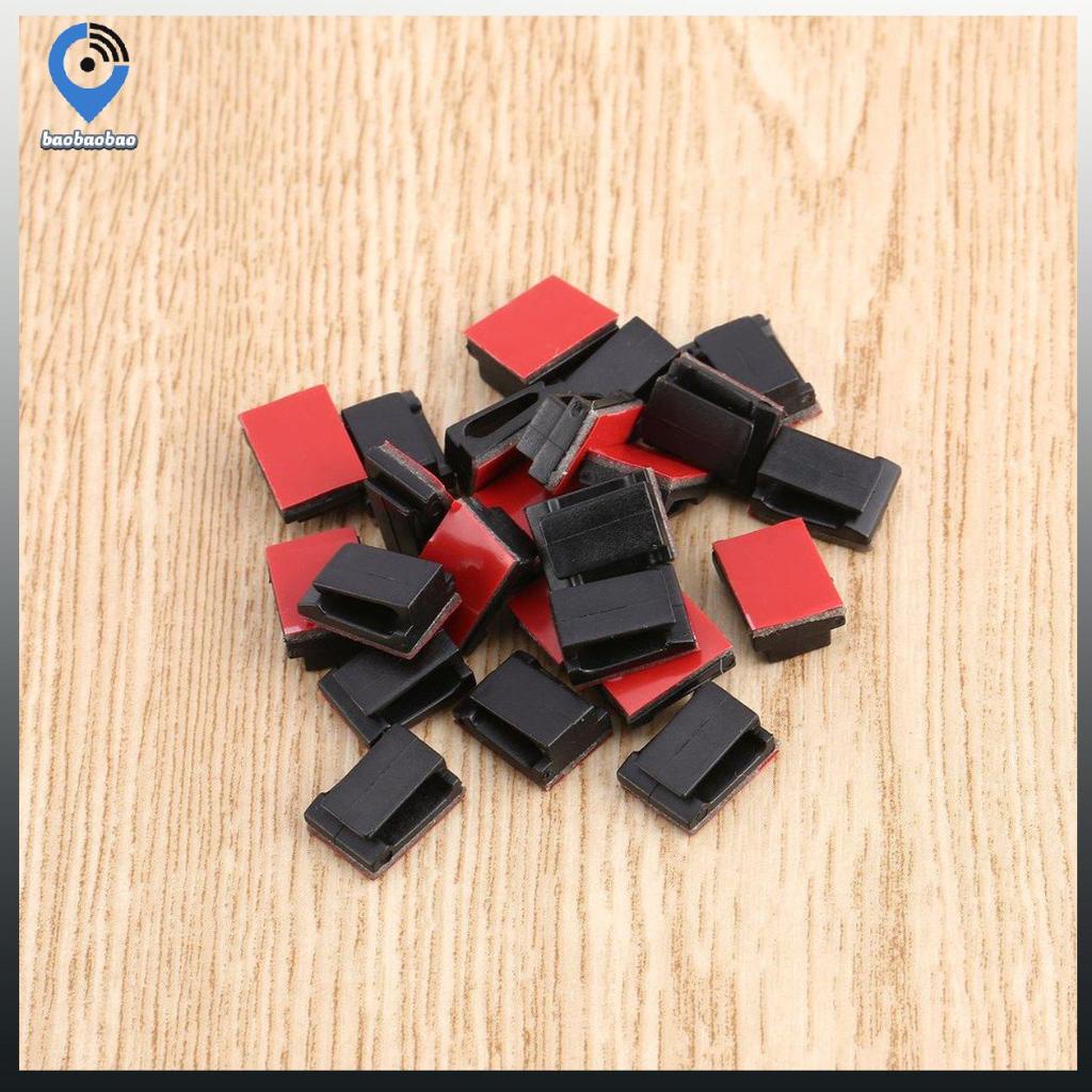 ♙♙✎Set 100 kẹp dây cáp tự dính dành cho xe hơi | BigBuy360 - bigbuy360.vn