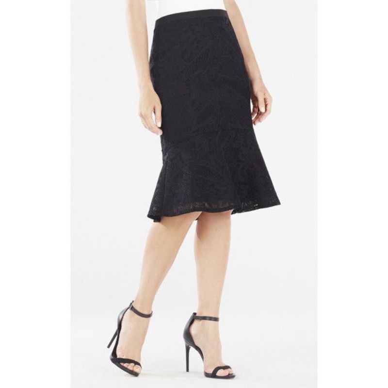 Chân váy đuôi cá Bershka VNXK cv bút chì công sở form ôm body phối ren hoa tà xoè ruffle xuất khẩu dư xịn