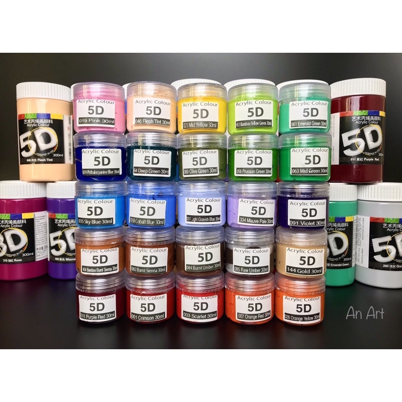 Màu Acrylic 3D - 5D Lọ 30ml Bảng Màu 2